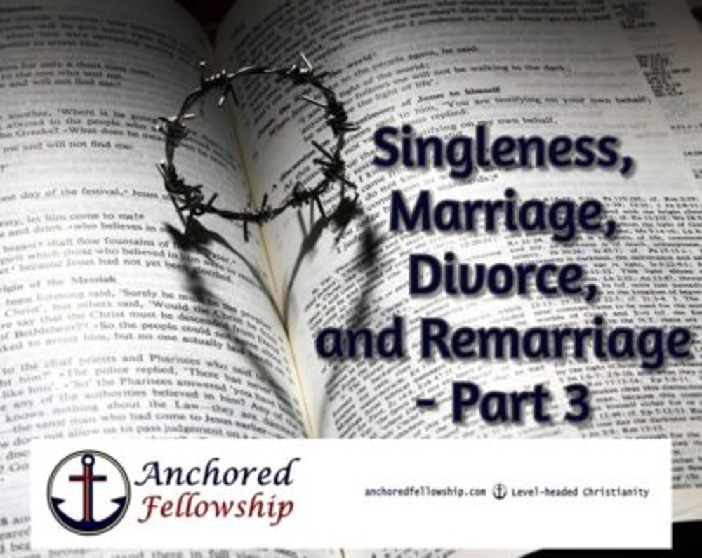 Singleness, Marriage, Divorce, and Remarriage - Part 3 Image