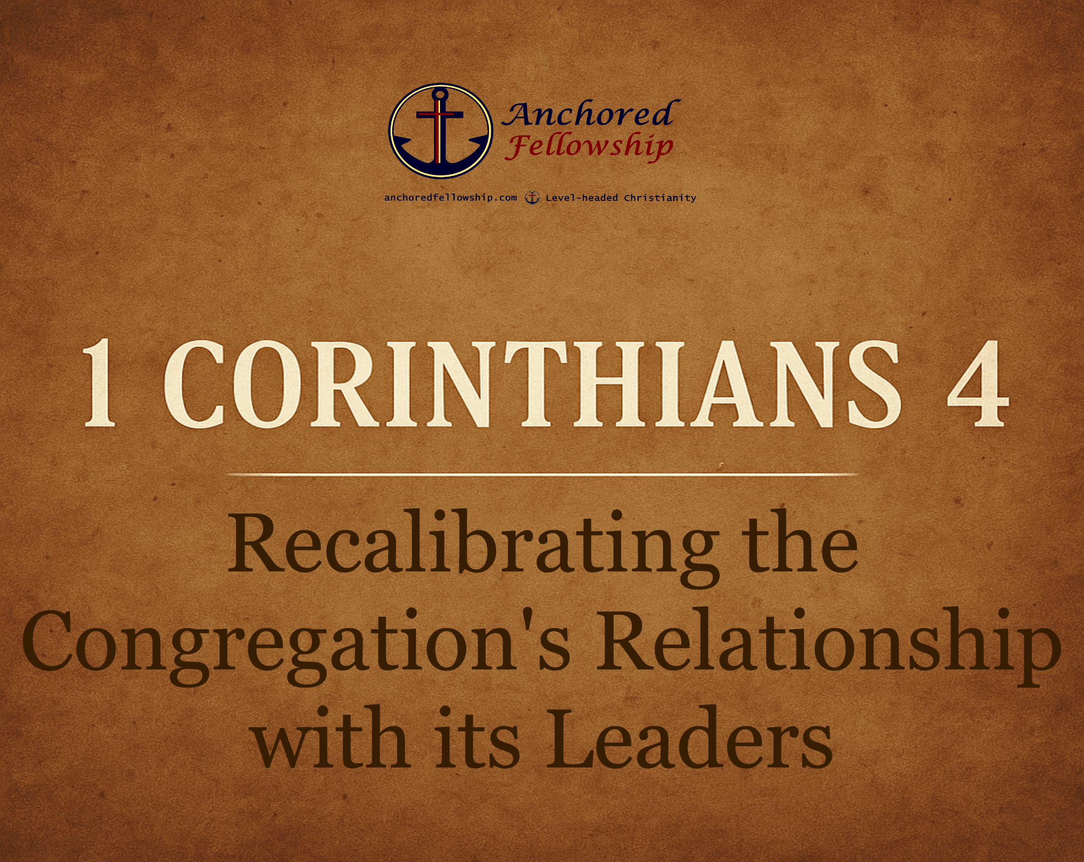 Recalibrating the Congregation's Relationship with its Leaders Image